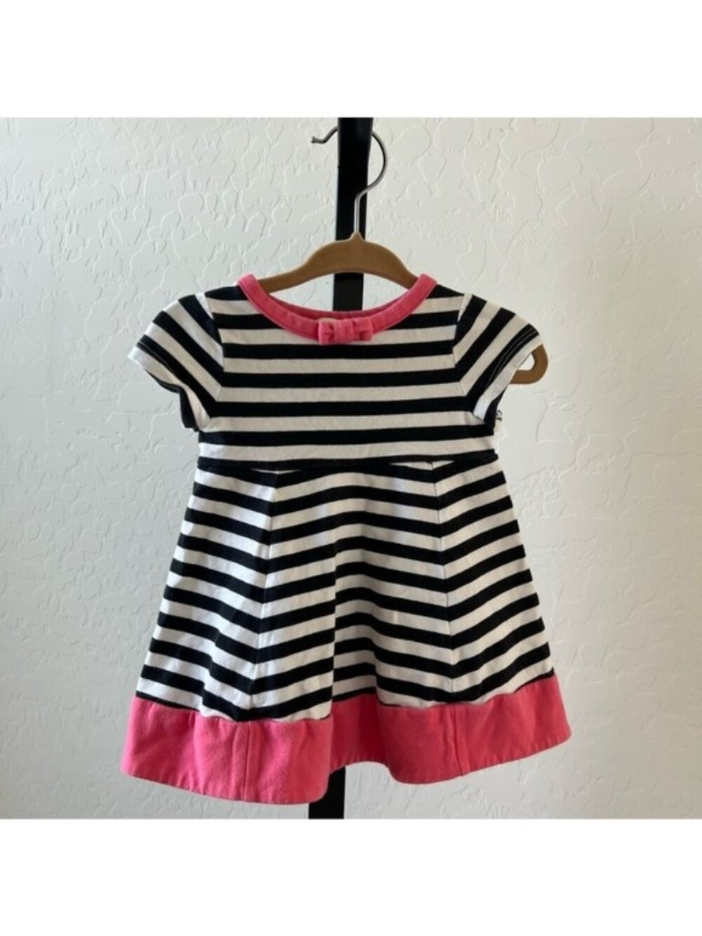 Vintage Kate Spade Black and White Striped Dress 6m (H371)